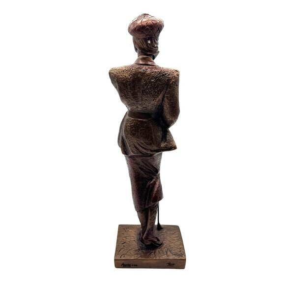 Vtg Austin Sculpture '90 Female Golfer Statue Bridie Bronze A. Daniel artist 16" - Picture 5 of 7